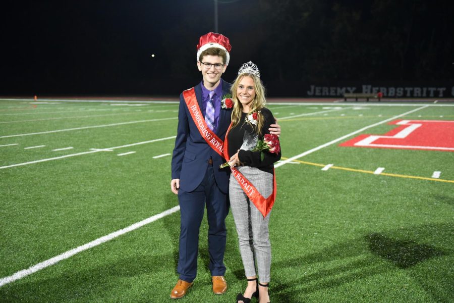 Homecoming King Domenic Nelson and Queen Madison Hubbs 