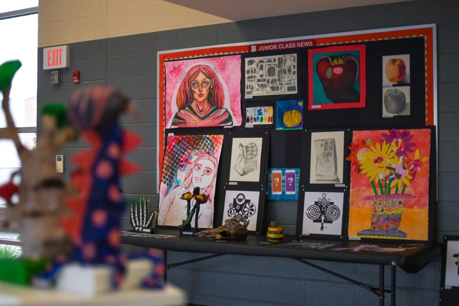 Students gather for art show