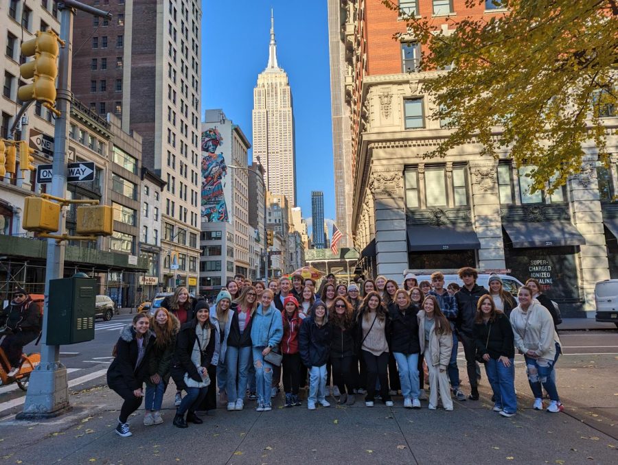 Students from the high school’s language department visited New York on a December first trip.