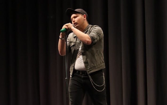 Alex Gold performs during the Variety Show. 