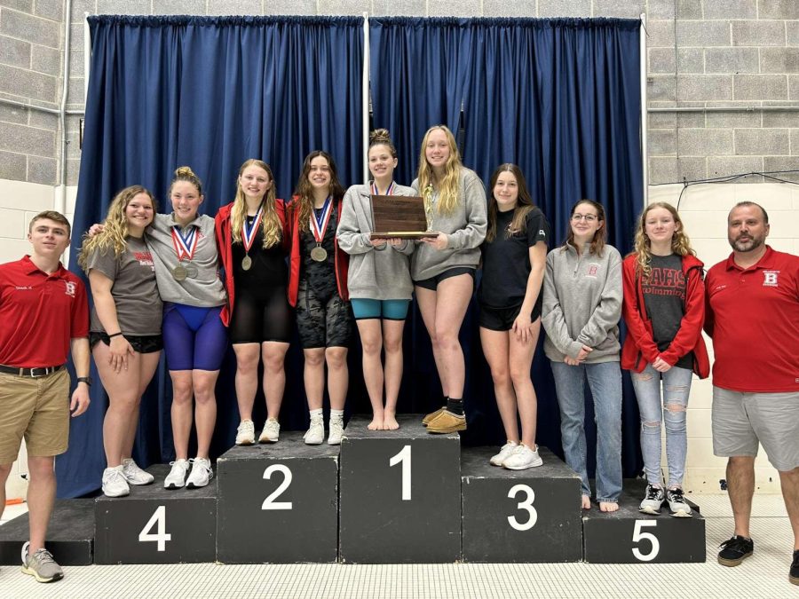 Girls swimming are district champs for third year straight