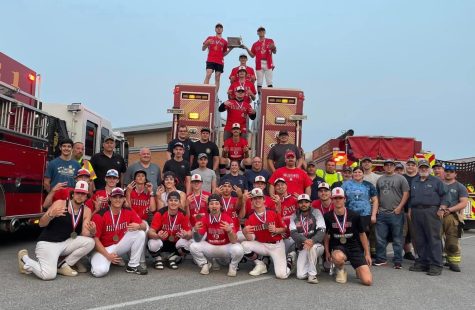 Bellefonte baseball celebrates district win on Tuesday, May 23.