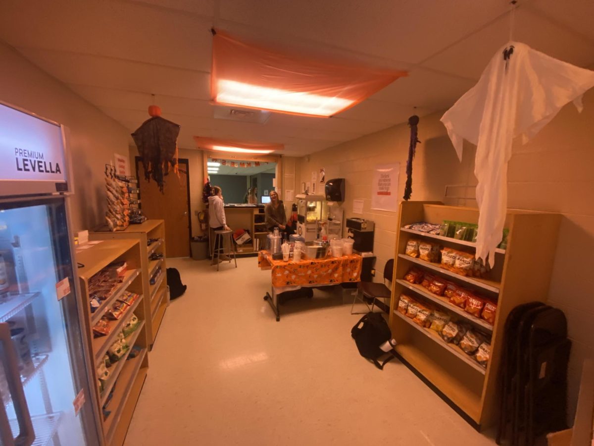 A view from within the student store, Raider Corner.